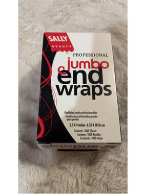 Women's Sally Beauty Professional Jumbo End Wraps One Size White Red